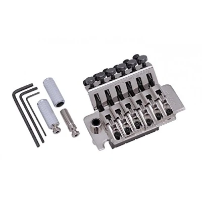Image of Gotoh Floyd Rose Licensed Bridge with Short 33mm Sustain Block Chrome