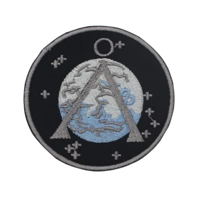 Image of LUQI Stargate Circle Logo Patch Iron On Sew Embroidered Badge Applique for Clothes Shirts Jeans etc, 7.5 X CM