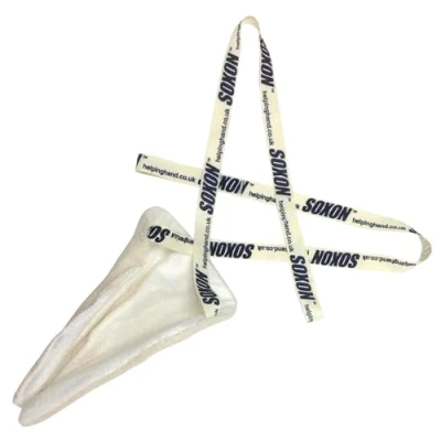 Image of The Helping Hand Company Soxon Sock Aid Fabric Tool and Stocking Applicator Easy to Use Puller for Elderly, Disabled, Pregnant Women, Arthritis Hip Recovery, White