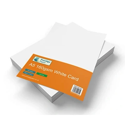 Image of A5 White Card, 160gsm, Craft Printer, Copier, Arts &amp; Crafts, School, Office, Card Making, Printing, 250 Sheets, Prestige Paper