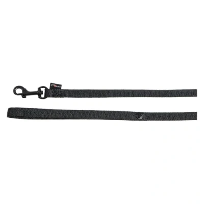 Image of JACK AND VANILLA, Comfort Tube Nylon Dog Lead, Black, Size M, 20 mm x 152 cm