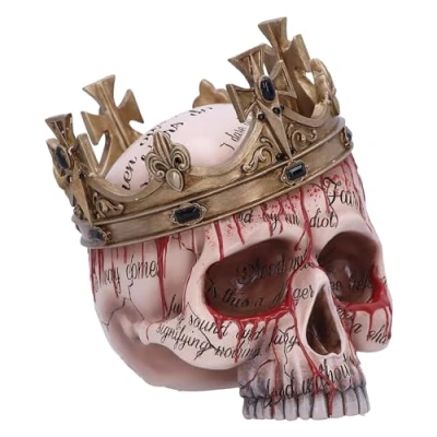 Image of Nemesis Now Macbeth Skull Figurine 15cm, Resin, Natural, Ornament, Gothic Décor, Cast in the Finest Expertly Hand Painted, Beige