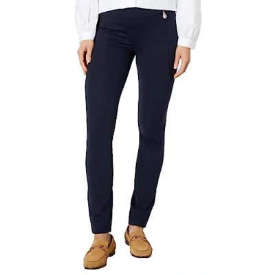 Image of Tommy Hilfiger Women&#039;s Curvd Seam Ponte PNT Pants, Sky Captain, XL