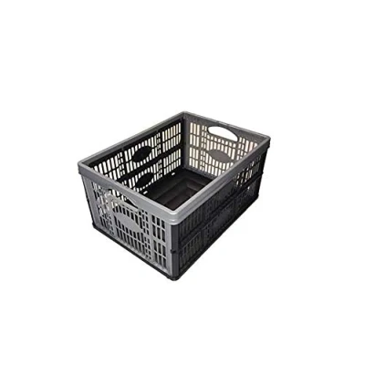 Image of Foldable Crate Plastic Storage Basket Folding Collapsible Box Great to store vegetables, Books, toys 32 Litre Pack of 1
