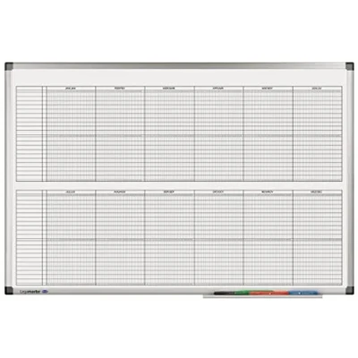 Image of Legamaster Premium 7 414000 Magnetic Project Planner for up to 20 People Objects Framed and Ready Hang