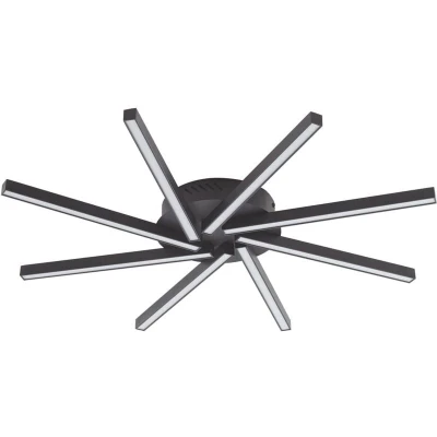 Image of Lucande LED ceiling light Tjado, Ø 70 cm, black, metal