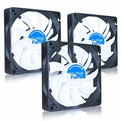 Image of AABCOOLING SLIM Silent Fan 8 and Efficient Low Profile 80mm with 4 Anti vibration Pads, Cooling Fan, Computer PC 80mm, 8cm Value Pack 3 Pieces 13.9 dB(A), 16.1 CFM, 1600 RPM