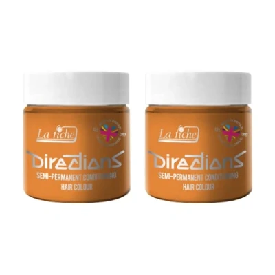 Image of 2x La Riche Directions Semi Permanent Hair Color 100ml Tub Apricot