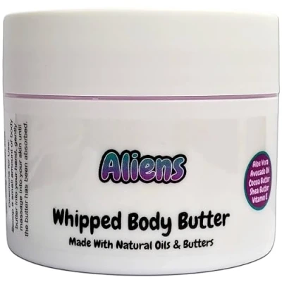 Image of Aliens Whipped Body Butter 150g Natural Oils and Butters Perfume Scent Vegan Friendly Puddle of Wax Made in the UK