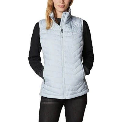 Image of Columbia Women&#039;s Powder Lite Vest, Puffer Vest Body Warmer, Cirrus Grey, Size S