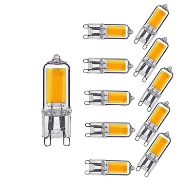 Image of OUGEER Pack of 10 G9 LED Bulb 2W Equivalent 20W Warm White 3000K 200LM AC220 240V Non Dimmable Ceramics