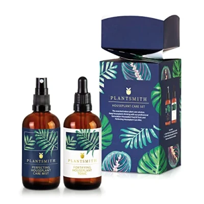 Image of Plantsmith Houseplant Care Gift Set for Indoor Plants, with Fortifying Plant Tonic Feed Spray &amp; Perfecting House Mist, Premium Luxury Collection in Box (200ml)