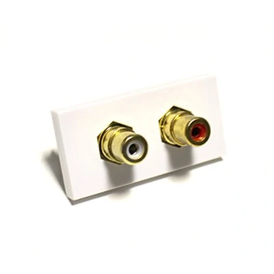 Image of Comlynx Phono RCA Audio Multi Media Faceplate Module Socket Panel Mount Leaded
