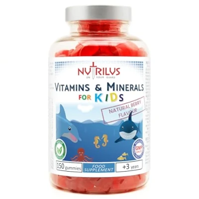 Image of Vitamins &amp; Minerals for Kids and Adults Natural Berry Gummies Multivitamin Zinc Iodine Growth Immune Hormones (150 Gummies)