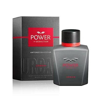 Image of Banderas Perfumes Power of Seduction Urban, Eau de Toilette for Men Long Lasting Elegant, Masculine and Sexy Fragance Citrus, Woody Vanilla Scent Ideal Day Wear 100 ml