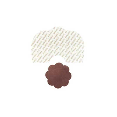 Image of Bye Bra Adhesive Breast Lift Tapes, Invisible, Push Up, D F, Brown Satin Nipple Covers (D F)