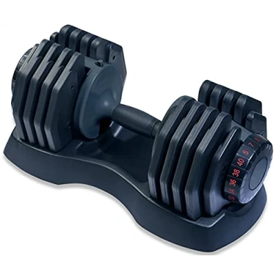 Image of Strongology Smart Adjustable Home Fitness Dumbbell from 5kg to 40kg Single Black Training Weights