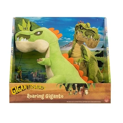 Image of Gigantosaurus 9 Inch Dinosaur Soft Action Plush Toy, Giganto, Accurate Representation of Character from Hit TV Series, Huggable Size and Texture with Realistic Roaring Sounds