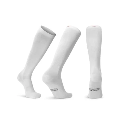 Image of DANISH ENDURANCE Compression Socks Men &amp; Women, Organic Cotton Flight Socks, Graduated 14 18 mmHg, Unisex, 39 42, White