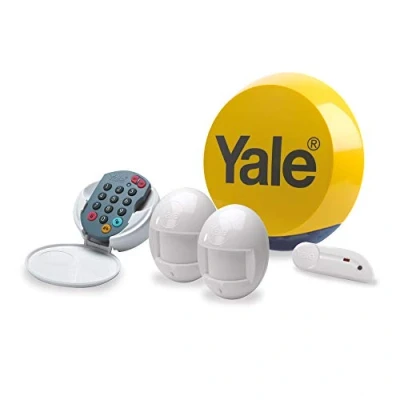 Image of Yale HSA Essentials Alarm Kit, Battery Powered, 5 Piece Self Monitored, No Contract, Wireless, PIR Movement Sensors, Door/Window Sensor External Siren, Keypad, Monitoring Fee