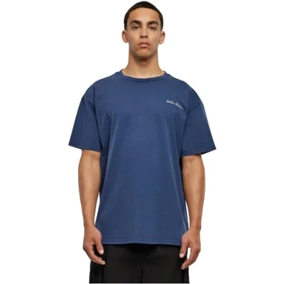 Image of Urban Classics Small Embroidery Basic Tshirt, Men&#039;s, Size: Large, Spaceblue