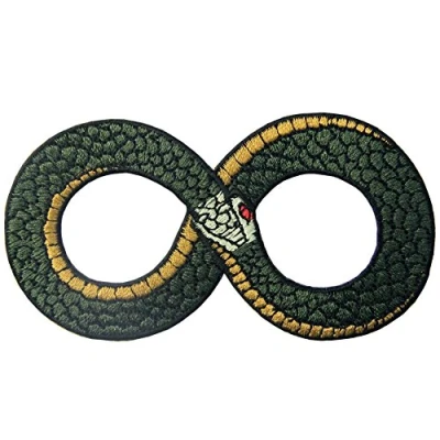 Image of Ouroboros The Infinity Symbol Patch Embroidered Snake Applique Iron On Sew Emblem