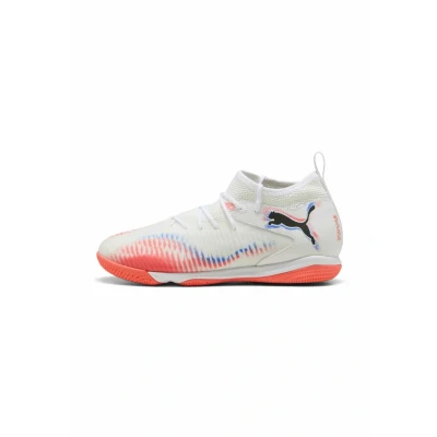 Image of puma Future 8 Match Football boots turf for kids, Size: 1, white black glowing red shoes
