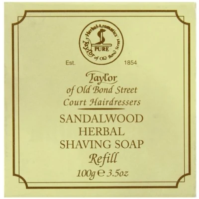 Image of Taylor of Old Bond Street 100g Sandalwood Herbal Shaving Soap Refill