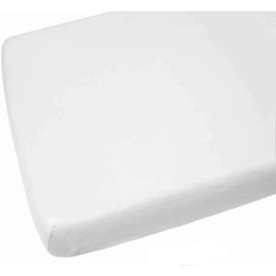 Image of 2 x AmigoZone Pollyotton Cot Bed Fitted Sheet (White, (70 140cm))