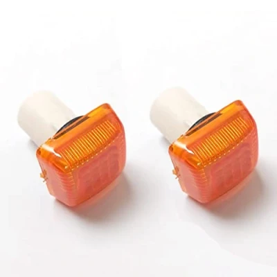 Image of AUTORCE 2X Right And Left Side Indicator Repeater Lamp Lens Orange (Set) For FORD 1058079, 1844913, 89VB13K354AA