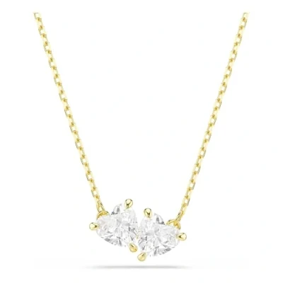 Image of Swarovski Gold Mesmara White Heart Necklace