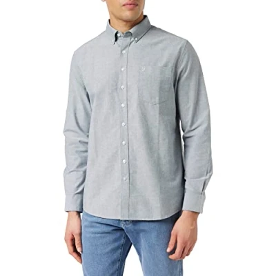 Image of Farah Men&#039;s Drayton Cotton Oxford Shirt, Blue, XXL