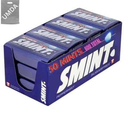 Image of UMDA Smints Sugar Free Sweets Xylitol Mints Box Of 12 Best With Fresh For Bad Breath Altoids Sweet Pack