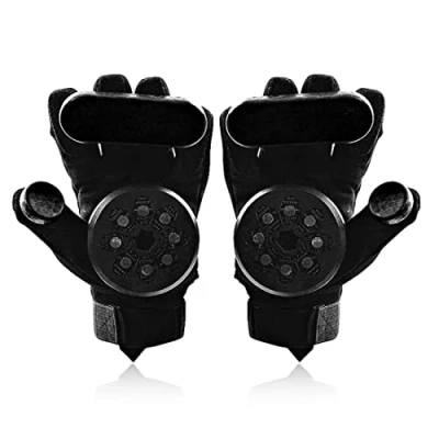 Image of Gtopart Skateboarding Longboard Slide Gloves with Spark Pucks, 20 cm 21 cm, Unisex