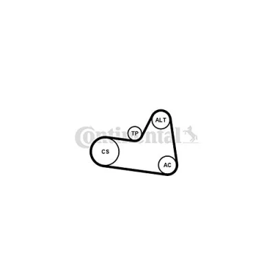 Image of 1611278180, 1613445180, 1613844280 V ribbed belt set CONTITECH 6PK1710K1 PEUGEOT: Bipper Van, 206 Hatchback, 407 Saloon, CITROËN: C5 III Estate