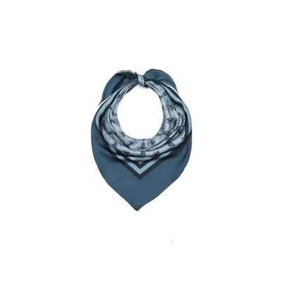 Image of Coach Women&#039;s Horse &amp; Carriage Silk Square Scarf, True Navy, One Size