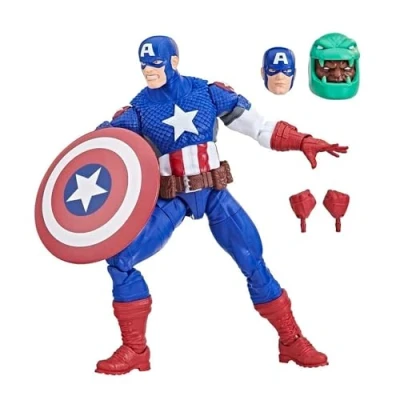 Image of Marvel Hasbro Legends Series: Ultimate Captain America Ultimates, Classic Comic Action Figure, 15 cm, Multicolor, F6616