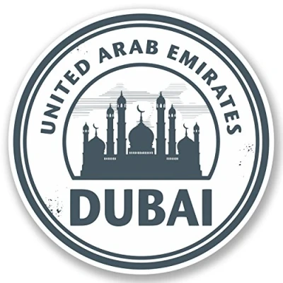 Image of 2 x 10cm UAE Dubai Vinyl Sticker iPad Laptop Car Travel Luggage Tag #5110 (10cm 10cm)