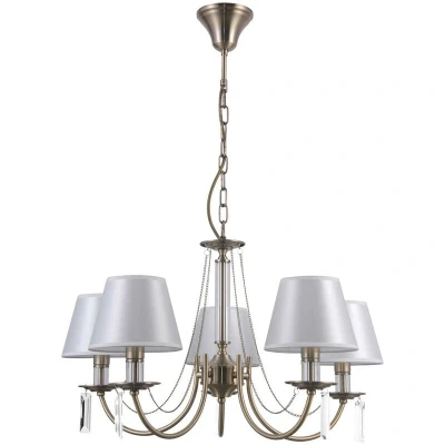 Image of Italux Lighting Solana Classic 5 Light Multi Arm Chandelier with Shades, E14