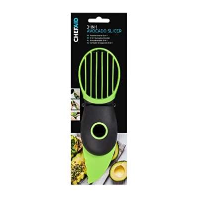 Image of Chef Aid 3 in 1 Avocado Tool, Essential Gadget for Cutting, De Stoning and Slicing, Perfect Everday use Can Prepare Avocados into Many Styles, be Used on Other Soft Fruit Veg