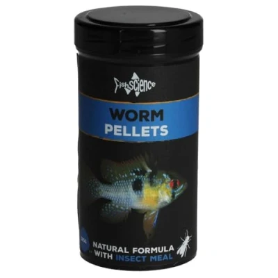 Image of FishScience Tropical Fish Worm Pellets 125g (250ml) Food Aquarium Bottom Feeder