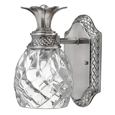 Image of Plantation 1 Light Outdoor Dome Wall Polished Nickel IP44, G9