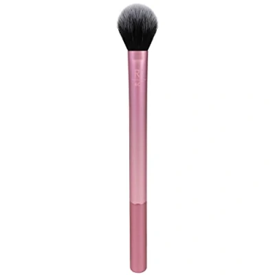Image of Real Techniques Makeup Setting Brush, For Powder, Loose and Pressed Face 402 Sheer Coverage Highlighter, Synthetic Cruelty Free Bristles, 1 Count