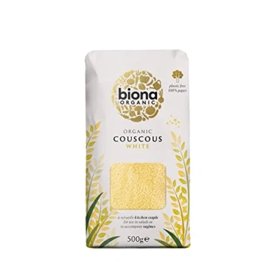 Image of Biona Organic Cous Cous, 500 g Crafted From Italian Durum Wheat Sustainable 100% Paper Packaging Naturally Vegan For Salads, Stews and Cooking