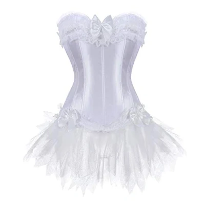 Image of JL Corset Womens Burlesque + Tutu Petticoat Skirt (UK(10 12) L, White)