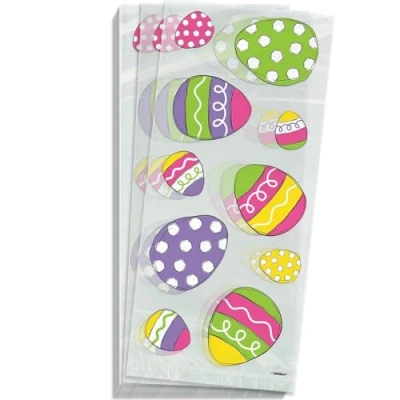 Image of Unique Party 44957 Cellophane Bright Easter Bags, Pack of 20