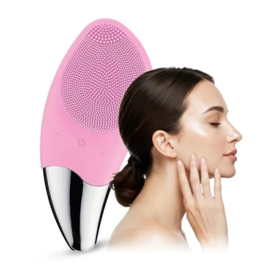 Image of Nebula Silicone Facial Cleansing Brush with Soft Scrubbing Head, 6 Speed Sonic Skin Care and Exfoliation, Diminish Acne Breakouts, Remove Blackheads, Exfoliate Pores