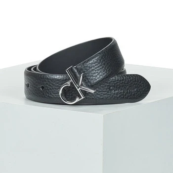Image of Calvin Klein LOGO Buckle BELT Belt, Women&#039;s, Size: 34, Black