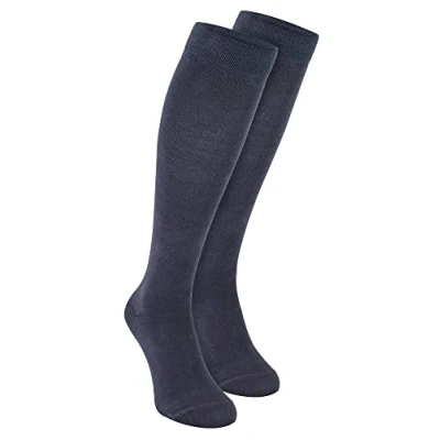 Image of Mens Knee High Bamboo Socks Sock Snob 2 Pair Multipack Breathable Moisture Wicking (6 11, Grey)