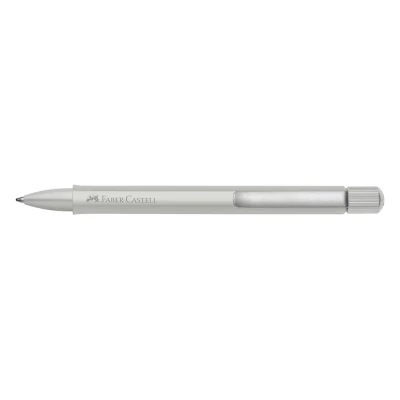 Image of Faber Castell Hexo 140594 Ballpoint Pen Matt Silver Pack of 1